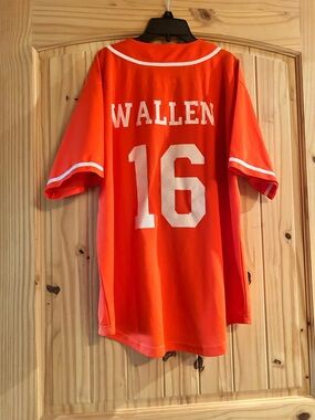 Morgan Wallen #16 Orange Women's Jersey Top